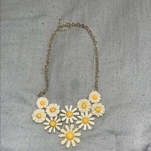 Floral Gold and Yellow Necklace Vintage